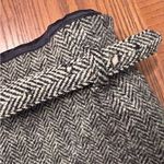 Ralph Lauren‎ Vintage Blue Label Houndstooth Wool Long Pencil Skirt w/ Belt Sz 2 Gray Photo 7