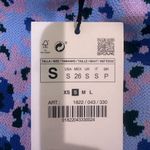 ZARA Blue Off the Shoulder Floral Crop Top NWT Photo 6