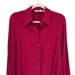 & Other Stories & Other Stories Silk Button-Up Blouse Long Sleeve Burgundy Red Size 4 Photo 1