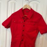 Judy Blue  Red Denim‎ Romper Size Large Photo 2