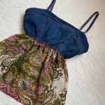 Y2K Zoey & Beth denim paisley print summer tank top Multiple Size L Photo 3