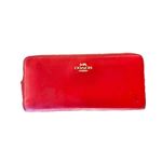 Coach Accordion Zip Wallet G2081-73738B Red Leather Women’s Zip Around Wallet Photo 4