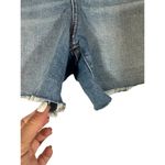 Madewell Blue Cotton Blend Button Fly Fringe Trim Denim Jean Shorts Women Sz 32 Photo 3