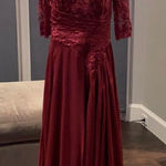 Women’s Long Chiffon Half Sleeve Mother of the Bride Prom Party Dress 14 Photo 0