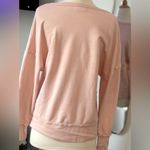 Abound  Pink Distressed Long Sleeve Sweatshirt Top Photo 3