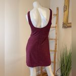 Mi Ami Francesca's Megan Glitter Tulip Mini Dress Burgundy Wine Merlot Medium Red Photo 2