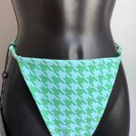 Skatie  sz L‎ Green Houndstooth High Cut Bikini Bottoms (NWT) Photo 1