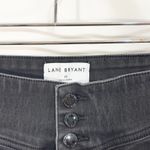 Lane Bryant ‎ Plus Size 20 Jeans Black Solid Jeggings High Rise 3 Button 921 Photo 2