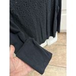Dana Buchman  Women’s Black Long Sleeve Sweater Cardigan with Lace Back - Size L Photo 3