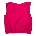 Hot Pink Square Neck Sleeveless Crop Top Stretchy Rib Knit Fits Medium Photo 6