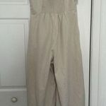 Madewell Jumpsuit Drapey Twill Sleeveless Wide-Leg Tank Muted Stone Size 10 Photo 5
