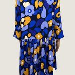 Mister Zimi Elsa Floral Midi Dress Blue Size 2 Photo 6