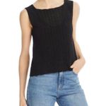 Theory ᯾ Crochet Sleeveless Knit Layer Sweater Shell ᯾ Black Semi Sheer ᯾ Medium Photo 10