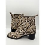 Nordstrom Women’s Size 8 Brown & Cream Snakeskin Ankle Boots Photo 3