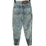 Vintage Gitano Express Acid Wash Jeans Ankle Zip Bows Size 7/8 Juniors Tapered Blue Photo 1