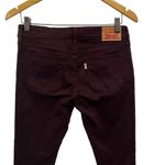 Levi's 711 Skinny Jeans Deep Plum Purple Maroon Midrise Stretch Denim Photo 3