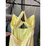 Ieena for Mac Duggal Twist Front Gown Yellow Womens Size 14 Photo 8