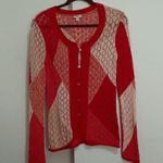 J.jill crochet sweater pink color block Photo 0