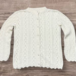 Vintage Cable Knit Cardigan Sweater Cream S Small M Medium L Large Photo 0
