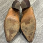 Frye  Phoenix Mule Green Tan Leather Cutout Slip On Western Heel Boho Cowgirl 7.5 Photo 6