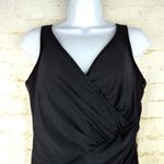 MiracleSuit  Oceanus Swimsuit 18W Black One Piece Surplice Ruched 74488W $180 Photo 5
