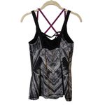 Lululemon Tank Top Hot To Street Built In Support Bra Black White Luxtreme Sz 8 Photo 5