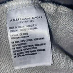 American Eagle  Grey Thermal Hoodie Size Medium Photo 3
