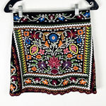 Lulus Black Don’t Stop The Party Embroidered Hidden Mini Skirt, Size Small Photo 0