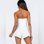 Princess Polly White Romper Strapless Sz 2 Bridal Bachelorette Summer NWT Photo 6