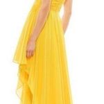 Mac Duggal NWOT  55412 Marigold Yellow Asymmetrical high low Hem Gown sz 2 Photo 1