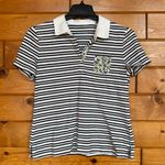 Talbots Striped Polo Shirt with Floral Pocket sz Large Photo 0