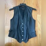 wilson's leather  Vintage 100% Leather Black Vest and Skirt Set Photo 1