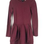 ARITZIA WILFRED Tartine Burgundy Fit and Flare Dress Size 2 Red Photo 0