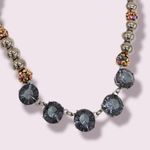 Avenue Metallic pearls iridescent balls Smokey gray rhinestone necklace Photo 43
