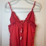 Free People  NWT Lovey Maxi Dress Red Crochet Cotton Size M Photo 8