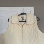 Chico's Travelers Vintage Fur Collar Vest Photo 1