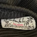 Free People Black Ribbed Scoop Neck Long Bell Sleeve Thong Bodysuit Top Size S Photo 3