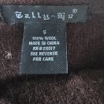 Tally Ho 100% Wool Cape Sweater Women Sz S Lagenlook Boho Style‎ Brown Photo 2