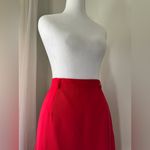 Vintage ‘90s Sag Harbor Petite Red Side Button Midi Skirt Size 10P Photo 3