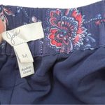Joie  Ciri Floral Printed Silk Shorts In Dark Navy Size Medium Photo 6