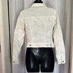 Pilcro and the Letterpress  Women's White Embroidered Denim Jacket SZ:XS Photo 1