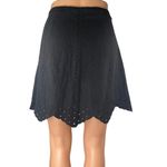 Lush Clothing Lush Black Eyelet Embroidered High Waisted Scalloped A Line Mini Skirt Size L Photo 2