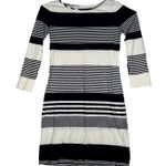 Lilly Pulitzer  Dress Womens XXS White Blue Striped Pima Cotton Cruise‎ Vacation Photo 0