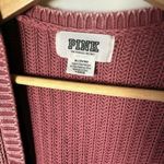 Y2K Victoria’s Secret PINK Chunky Distressed Open Pink Sun Washed Cardigan M Size M Photo 2
