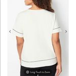 J.Jill Wearever Piped Mixed Media Top NWT Photo 2