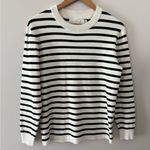 Label of Graded Goods  stripe crewneck sweater black cream cotton blend size S Photo 1