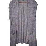 Roots  space dye stretchy sleeveless duster cardigan lighweight pockets XS/ small Photo 0
