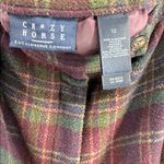 Liz Claiborne Burgundy green navy Plaid maxi Pencil Skirt wool blend 12 fall Photo 6