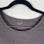 Garnet Hill  3/4 Sleeve Tiered Ruffle Blouse Gray‎ Sz S Photo 1