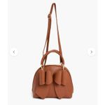 Crocci Bow Satchel Crossbody Bag Braided Handle‎ Designer Purse Brown Photo 2